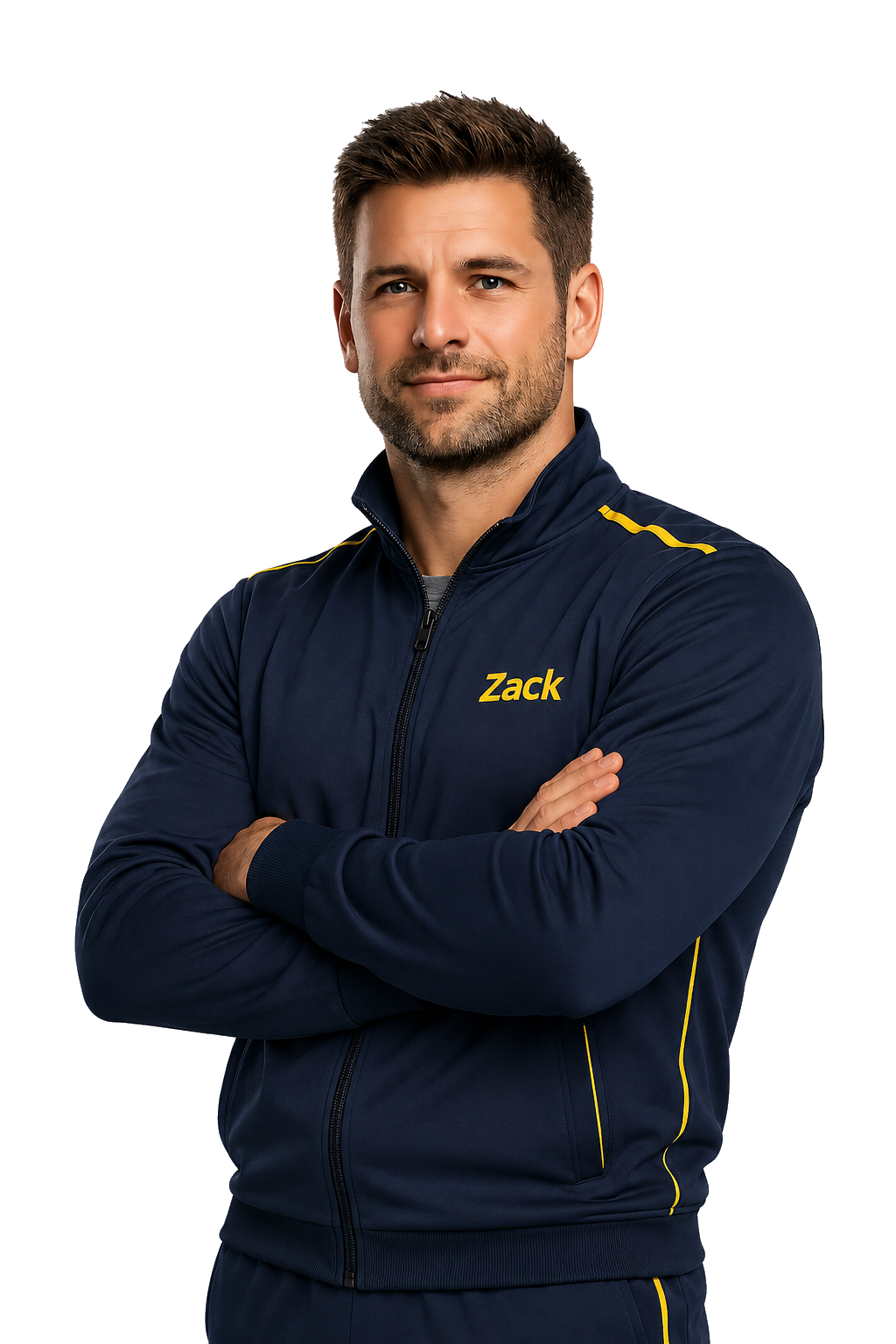 Zack, der Vereins-Assistent im Sportdress
